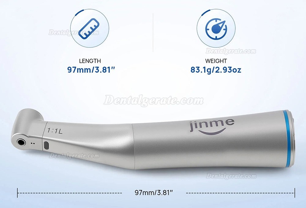 Jinme W11L 1:1 Blau Winkelst&uuml;ck mit Glasfaseroptik und Innenwasser